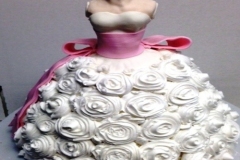 dress rosette cake