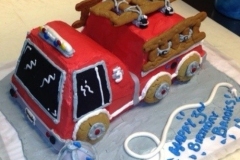 firetruck sculpture cake