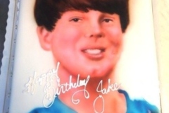 airbrushed portrait cake