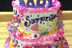 LOL Surprise tiered cake, gumpaste sculpture