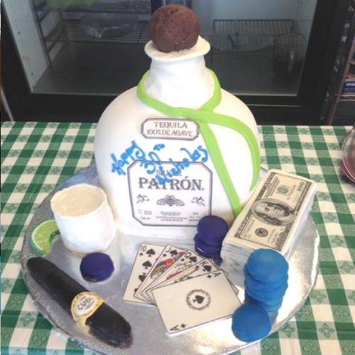 tequila sculpture cake