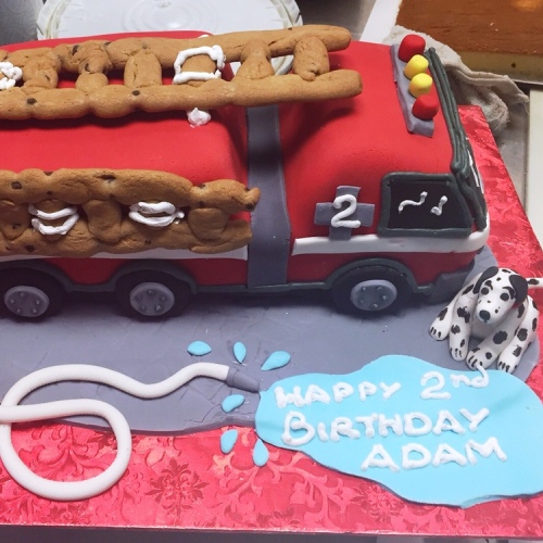 firetruck cake
