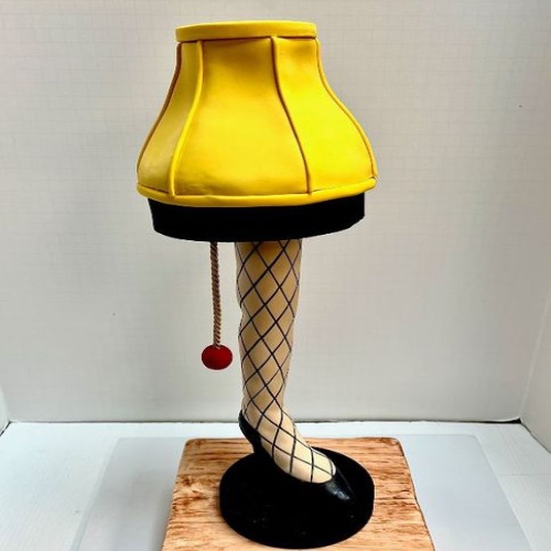 leg lamp cake