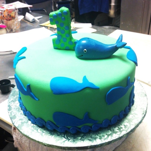 Whale one cake