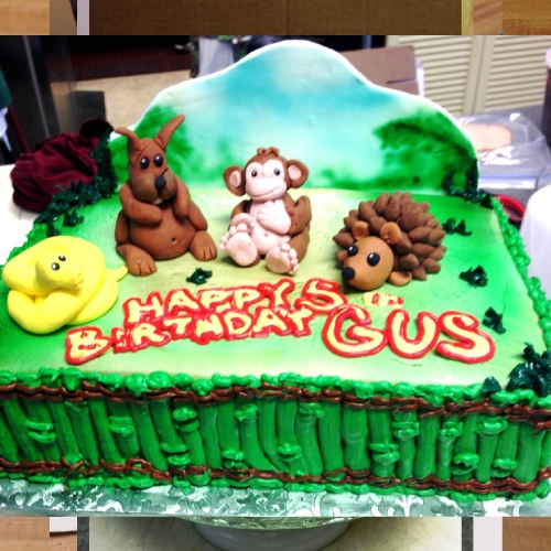 Forest themed cake