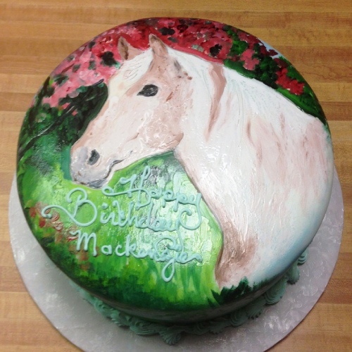 impressionism horse cake