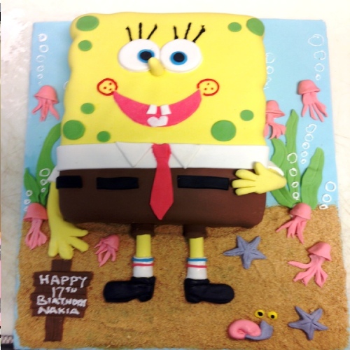 Spongebob cutout cake